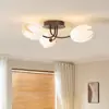 Luz Principal de Sala de Estar de Lujo Estilo Francés 2026, Candelabro Decorativo Tulipán Minimalista Moderno Estilo Crema para Comedor Dormitorio
