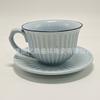 Estilo europeo pequeño lujo crisantemo a cerámica gran capacidad 300ml taza para tirar flores cambio de horno hogar oficina taza de café y juego de platillo