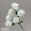 Rosa de Diamante Sintético Rosa de 6 Cabeças Rosa Multifacetada Adereços para Fotografia Flores Artificiais para Decorações de Casamento
