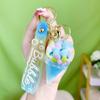 Llavero acrílico luminoso con forma de helado de gominola y aceite, colgante para coche, llavero flotante con arenas movedizas para bolso de pareja.