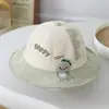 Bonito sombrero de cubo de dibujos animados para bebés, bonito sombrero de pescador pullover de otoño para niños y niñas, sombrero de pescador de pana de otoño e invierno