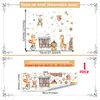 Variedad de Pegatinas para Ventanas de Animales Lindos de Dibujos Animados para Puertas de Cristal y Ventanas, Pegatinas de Cristal de Adhesión Estática con Visibilidad de Doble Cara