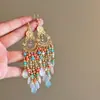 Pendientes de gancho de resina con forma de hoja ovalada y pluma, transfronterizos europeos y americanos, pendientes frescos y sencillos de verano, pendientes de diseño nicho para mujer
