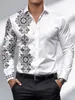 Camisa Casual de Moda para Hombre, Camisa Transpirable Casual de Manga Larga con Cuello Solapa y Botones para Primavera y Otoño