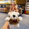 Llavero de Perrito Corazón de Peluche de Dibujos Animados Moda Accesorio para Mejor Amigo Muñeca de Estudiante Lindo Colgante para Mochila para Niñas