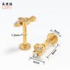 Brincos de Aço Inoxidável Zeming, Piercings de Lábio, Design Exclusivo com Incrustações de Diamante, Piercings de Cartilagem da Orelha, Joia de Orelha com Espiral Interna, Joias de Lábio