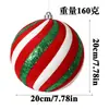 Bolas de Natal Veludadas Grandes, Multicores, Formato Único, Enfeites de Árvore de Natal Pintados, Bolas Decorativas para Atmosfera Festiva, Personalizáveis