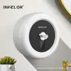 Caja de Pañuelos de Plástico Negro de Extracción Central, Portarrollos de Papel Grande para Colgar, Caja de Papel Higiénico sin Taladro para Baño, Personalizable