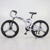 Bicicleta Plegable para Adultos Dorada Daurada 26 pulgadas Amortiguación Freno de Doble Disco Bicicleta de Montaña para Desplazamiento, Plegable