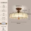 Lámpara de Techo de Flor de Cristal de Lujo Ligero Americano para Dormitorio Principal Lámpara de Araña Retro Francesa de Gama Alta para Sala de Estar Estudio Lámpara de Estilo Antiguo