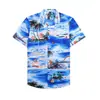 2026 Nueva Camisa de Manga Corta para Hombre Estilo Casual Holgado de Vacaciones Estampado Digital 3D Europea y Americana Transfronteriza Venta al por Mayor