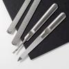 Manicura cabeza de lima de uñas de acero inoxidable tijeras fáciles removedor de uñas pulidor de uñas de cuatro lados empujador de piel muerta removedor de uñas esmalte de uñas de fototerapia acero inoxidable