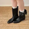 Botines Cortos Versátiles, Cómodos, Adelgazantes, de Moda Perezosa para Mujer 2026 Otoño/Invierno Nuevo Estilo Retro, Geniales, Atractivos, con Estilo, Botas de Motocicleta
