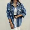 Moda Femenina Europea y Americana Transfronteriza 2026 Chaqueta de Jeans de Mezclilla con Logo de Diamante y Perlas Multicolor Tk Sitio Independiente