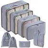 Conjunto de Armazenamento para Viagem Amazon Bolsa de Armazenamento para Viagem Conjunto de Oito Peças Bolsa de Armazenamento para Organização de Roupas de Viagem