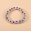 Pulsera Boho Ojo Azul Color Mezclado Pulsera Elástica Pulsera para Pareja Pulsera de Cuentas Ojo Turco