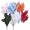 Ramo Artificial de 5 Ramas de Hojas de Espino, Hojas de Pomelo, Hojas de Roble y Hojas de Colza para Arreglos Florales de Boda y Hotel