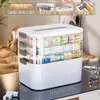 Caja de almacenamiento cosmético para escritorio, caja de almacenamiento de tocador de alta gama a prueba de polvo de gran capacidad, organizador de cuidado de la piel y mascarillas faciales