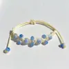 Pulsera de Cerámica Jingdezhen Nueva Pulsera de Cerámica Estilo Chino Joyería Hecha a Mano Cuerda Estilo Tíbet Puesto de Pulseras Jingdezhen