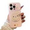 Soporte de Expresión de Osito Lindo Compatible con Funda de Teléfono Apple 18ProMax 17 Dibujos Animados Huawei Xiaomi 15 Ventana Grande