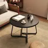 Mesa de centro redonda moderna minimalista directa de fábrica para salas de estar pequeñas, mesa de té pequeña para uso doméstico simple