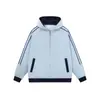 Sudadera con capucha y cremallera a bloques de color y rayas para hombre ACU Ropa de pareja Chaqueta deportiva de moda Otoño 2026 para hombres y mujeres