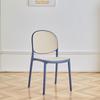 Silla de comedor apilable de plástico y ratán nórdico, famosa en Internet, con respaldo, para apartamentos pequeños, sencilla, para mesa de comedor y taburete.