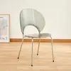 Silla de comedor nórdica para uso doméstico, casual y moderna, silla de comedor de mesa transparente, diseño simple para casas de huéspedes y hoteles, silla concha con respaldo solar