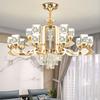 Lámpara de Araña de Cristal para Sala de Estar Modelo Nuevo 2026 Lujo Ligero Postmoderno Minimalista Elegante Iluminación Luminosa de Brazos para Lobby de Villa