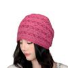 Nuevo Turbante de Encaje para Otoño para Mujer, Delgado de una Sola Capa Estilo Coreano y Japonés, Gorro Holgado Adelgazante, Gorro para Clima Frío