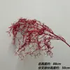 Decoración de flor artificial de un solo tallo en tonos rojos, bola de flores para pasillo de flor de seda, material para arreglo floral de mesa para restaurantes y bodas al aire libre