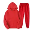 Conjunto Masculino de Cor Sólida para Primavera e Outono Moletom com Capuz Esportivo Traje de Duas Peças Roupa Masculina de Primavera e Outono