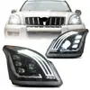 Par de Conjuntos de Faróis Para Toyota Land Cruiser Prado 2700 2003-2009 Faróis Modificados Para Carros Com Seta Sequencial
