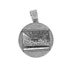 Nueva Cadena Completa de Diamantes para Hombre Transfronteriza Estilo Hip-Hop Personalizada en Inglés Colgante de Bolsa de Dinero Rica Collar Cubano Portátil