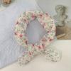 Novo Lenço Estilo Francês com Toque de Algodão e Linho 58X58 Lenço Quadrado Pequeno com Design Floral Artístico, Lenço de Pescoço Feminino Fino, Versão Atualizada