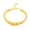 Joias Banhadas a Ouro Latão Pulseira de Contas de Ouro Areia 24K, Pulseira de Contas Redondas, Dropshipping para Pequenos Negócios 2017