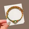 2026 Nuevo Modelo Pulsera de Cuerda Colorida del Festival del Bote del Dragón Estilo Étnico DIY Hecha a Mano Pulsera de Cuerda Roja Zongzi Joyería para Mujeres