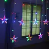 Luzes de Cortina de Lua e Estrela, Luzes de Estrela e Lua, Luzes Decorativas de Feriado LED para Quarto, Luzes de Tira de Gelo à Prova d'Água para Exterior