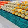 Caixa Dobrável de Plástico para Loja de Frutas Caixa de Plástico para Vegetais Gôndola de Supermercado Ponta de Gôndola Caixa Dobrável para Frutas Caixa de Armazenamento Caixa