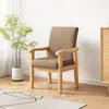 Silla de madera maciza, sillón individual, reposabrazos, respaldo tapizado, taburete, silla de computadora, silla de conferencia, silla de oficina, silla para mesa de mahjong, silla de escritorio para ancianos
