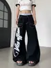 Jeans retro americanos deconstruidos con dobladillo curvo para mujer, estilo otoño e invierno, diseño de alta costura, corte holgado, adelgazantes, pantalones de pierna ancha fluidos
