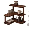 Estante de almacenamiento de esquina estante de esquina de escritorio para mesa de comedor en casa encimera tazas tazas de café estante de almacenamiento multicapa