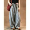 ¡Muy recomendable! Pantalones grises de corte holgado, fluidos y de pierna curva para mujer, perfectos para otoño, con un estilo chic y relajado sin esfuerzo, y un efecto favorecedor y adelgazante.