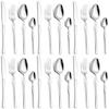Juego de Vajilla de Acero Inoxidable de Cintura Pequeña de 24 Piezas Transfronterizo Amazon Cuchillo para Bistec Occidental, Tenedor y Cuchara Caja de Regalo Cuchara de Postre