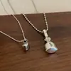 Ven a la Riqueza~Collar con Colgante de Bolsa de Dinero Abrible para Mujer, Cadena de Cuello Versátil y Elegante de Nicho, Cadena para Suéter