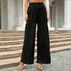 Pantalones Europeos y Americanos Listos para Usar para Mujer Comercio Exterior Transfronterizo Amazon Plisados Primavera y Otoño Con Cordones Cintura Elástica Holgados Pantalones de Mujer Otoño