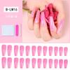 Nuevo esmalte de uñas portátil hecho a mano de venta transfronteriza, color puro, parche de uñas postizas con lentejuelas largas, venta al por mayor