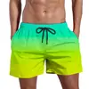 Shorts de Playa Degradados para Hombre Estilo Vacaciones en la Costa Secado Rápido Sueltos Casuales de Verano con Bolsillos y Cordón Shorts de Cinco Puntos