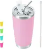 Amazon Nuevo Taza de Coche para Coche Gran Capacidad Taza de Hielo Doble Vacío Acero Inoxidable Pajita para Cerveza Taza Térmica