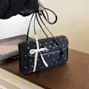 Bolsa Coreana de Nicho para Axila para Mulheres 2025 Nova Bolsa da Moda Estilo Menina Bolsa de Ombro com Laço